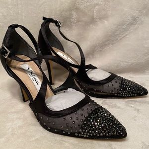 Nina dress heels with rhinestones, NEW